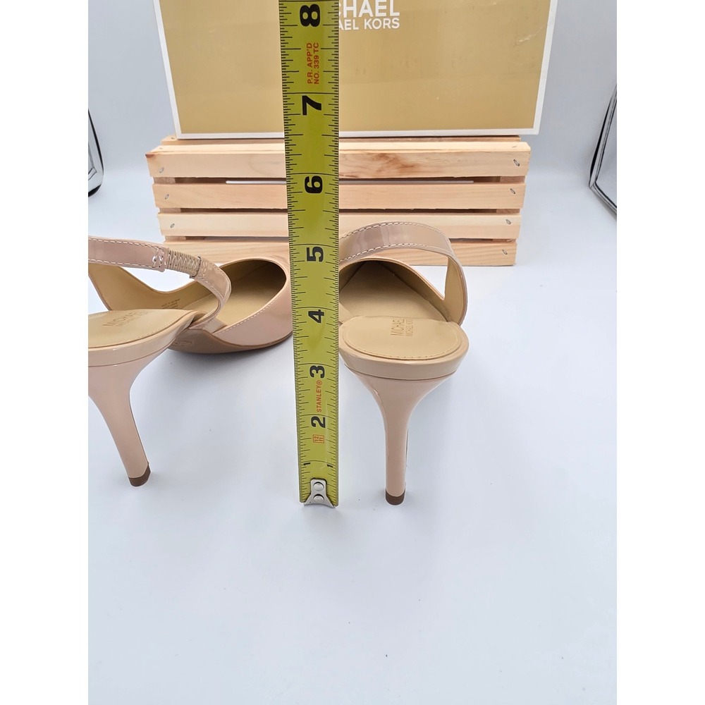Michael Kors Alina Flex Pump Womens 8.5M Lt Blush Patent Leather Slingback Heel - Picture 7 of 7